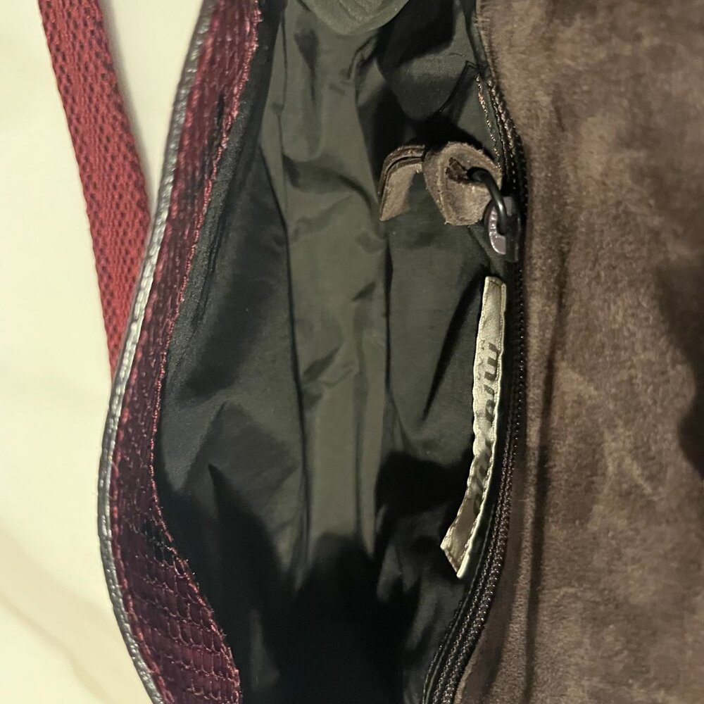 MIU MIU Python Snakeskin Mini Shoulder Bag Burgundy - Picture 15 of 16